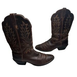 Ariat Heritage Western Embroidered Cowgirl Leather Boots Women's Size 8B